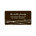 Black contemporary holiday glow address label