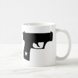 Black Cop Pistol Star Gun Mug