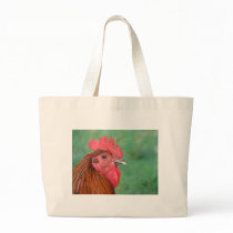 Black Copper Maran Rooster Canvas Bag