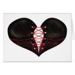 Black Corset Heart Card