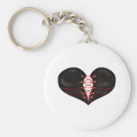 Black Corset Heart Keychains