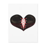 Black Corset Heart Post Cards