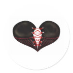 Black Corset Heart Sticker