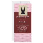 Black Corset & Pink Bachelorette Party Invitation Customized Rack Card