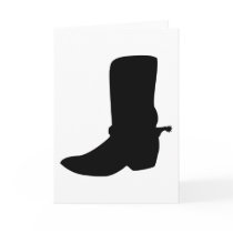 Black Cowboy Boot with Spurs cards