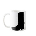 Black Cowboy Boot with Spurs mugs