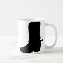 Black Cowboy Boot with Spurs mugs by White_Wedding Black Cowboy Boot with Spurs mugs