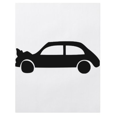 black crash car icon full color flyer by TomaniacLines