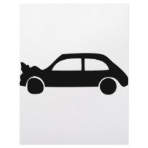 black crash car icon letterhead