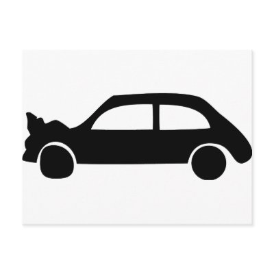 black crash car icon postcard by TomaniacLines