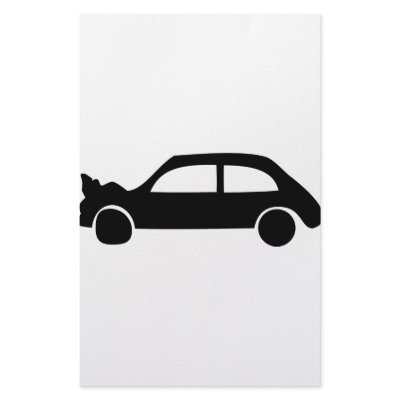 black crash car icon stationery design by TomaniacLines