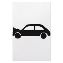 black crash car icon stationery design