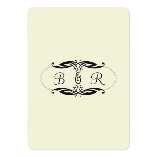 Black Cream Art Deco Wishing Well Cards Business Card Templates (back side)