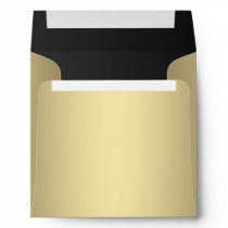 Black Cream Gold Square Envelope