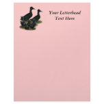 Black Crested Duck Family letterhead