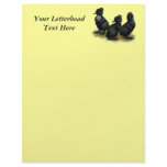 Black Crested Ducklings Letterhead Design