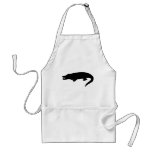 black crocodile apron