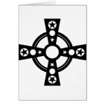 Black Cross and Stars Card