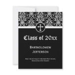Black Cross Christian Graduation Announcement