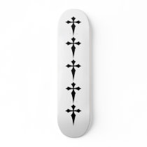 Black Cross Skate Board Decks