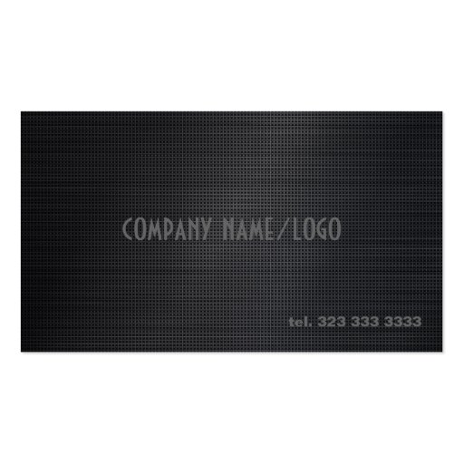 Black Cross Stitch Pattern Business Card Template (front side)