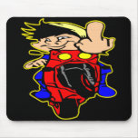 Black Crotch Rocket Biker Finger mousepads