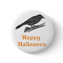 Black Crow Happy Halloween Apron buttons