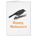 Black Crow Happy Halloween Card cards
