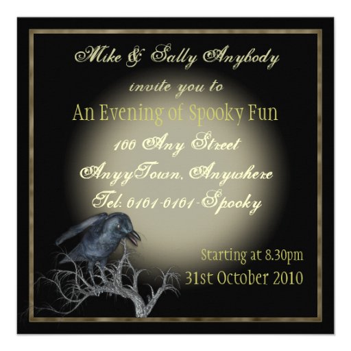 Black Crow Luxury Party Invitation