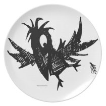 Black Crow Party Plate