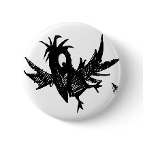 Black Crow Pinback Button