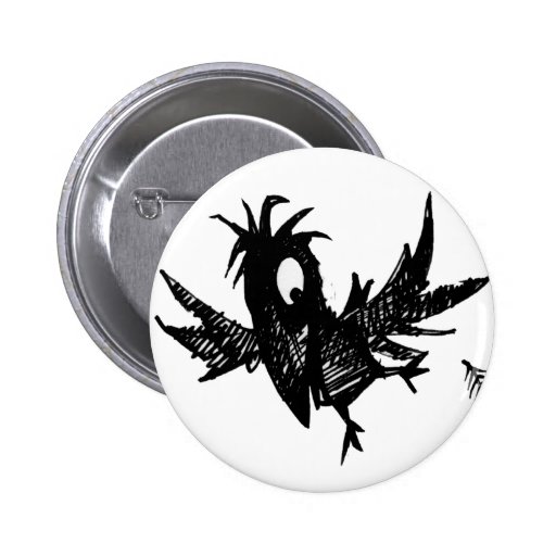Black Crow Pinback Button