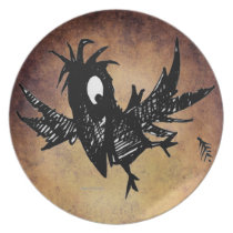 Black Crow Party Plate