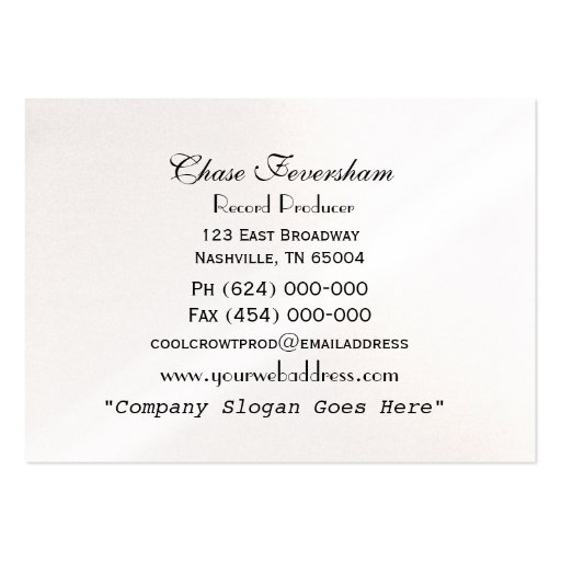 Black Crow Superstitious Cool Business Card Templates (back side)