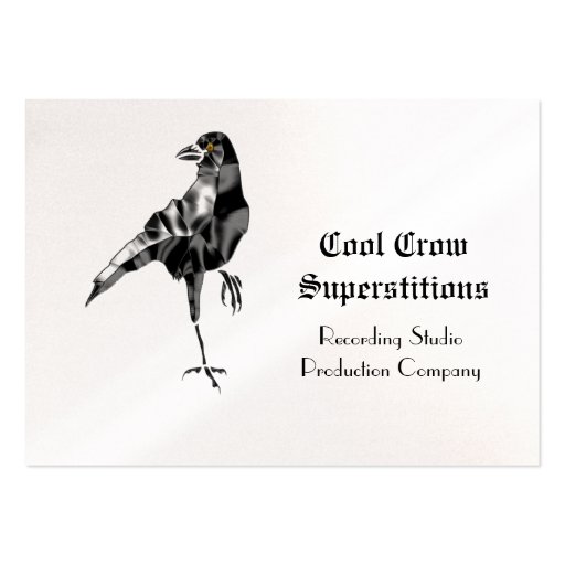 Black Crow Superstitious Cool Business Card Templates (front side)