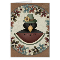 Black Crow Thanksgiving Card cards