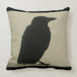 Black Crow Throw Pillows