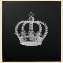 Black Crown (A) Cloth Napkins (set of 4) dinner 20 napkins