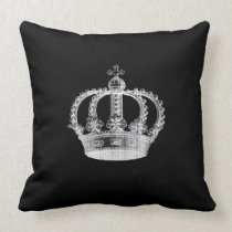 Black Crown Throw Pillow 20" x 20" pillows