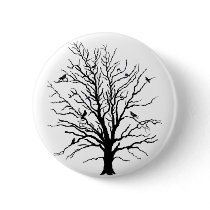 Black Crows Gathering in Tree buttons