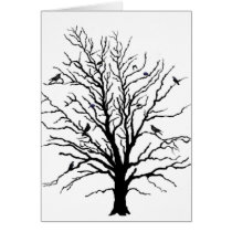 Black Crows Gathering in Tree cards