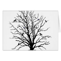 Black Crows Gathering in Tree cards
