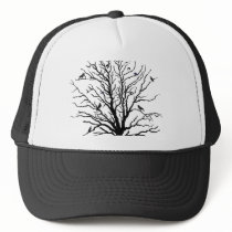 Black Crows Gathering in Tree hats