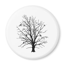 Black Crows Gathering in Tree magnets
