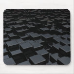 Black cube world mouse pad