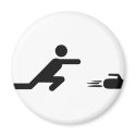 black curling icon magnets