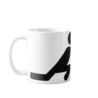 black curling icon coffee mug by Tomaniac