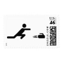 black curling icon postage