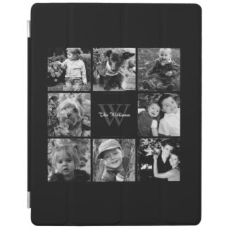 Black Custom Family Photo Collage iPad Cover