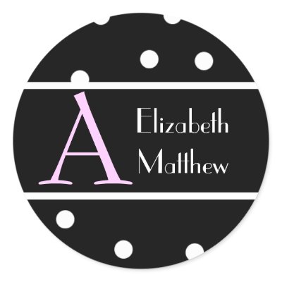 Black Customize Last and First Name Sticker by indolilly